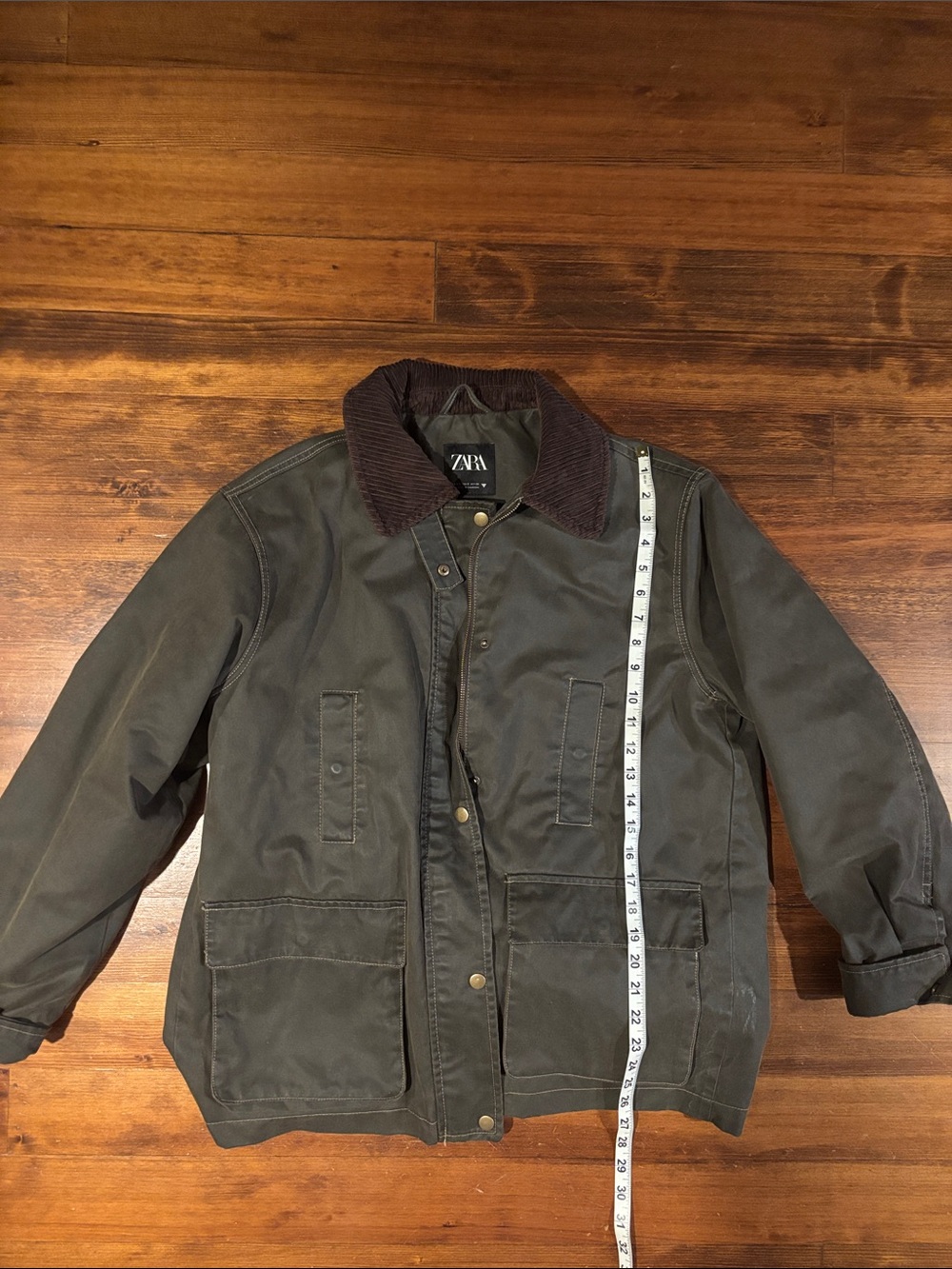 Oversized boxy chore coat.